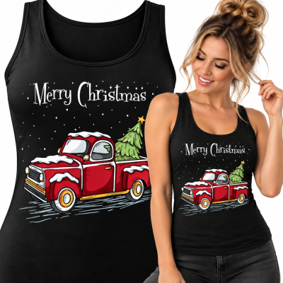 TANK TOP DAMSKI ŚWIĄTECZNY MERRY CHRISTMAS 1